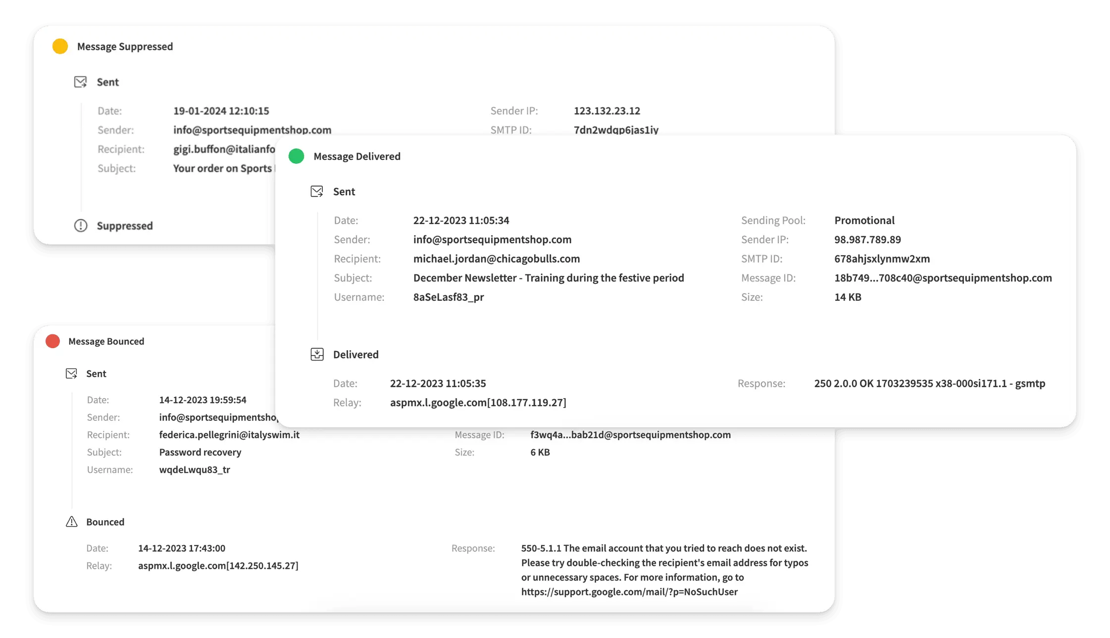 SMTP Dashboard Preview